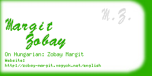 margit zobay business card